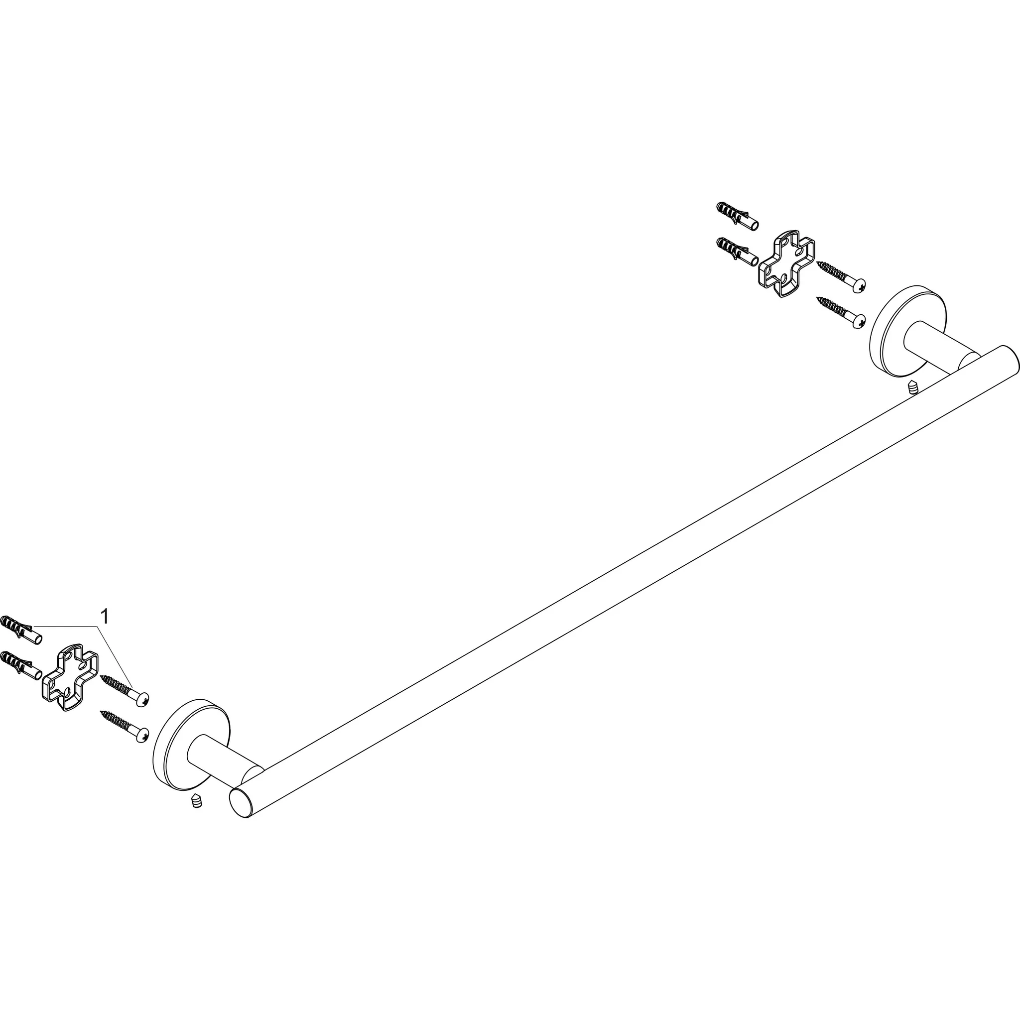 Hansgrohe Logis Universal Badetuchhalter, Chrom Hansgrohe Logis Universal Badetuchhalter, Chrom