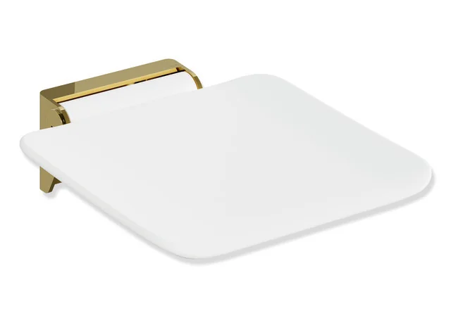 HEWI Klappsitz System 900, PVD, Gold glänzend, 350x415 mm, Sitzfläche 350x340 mm