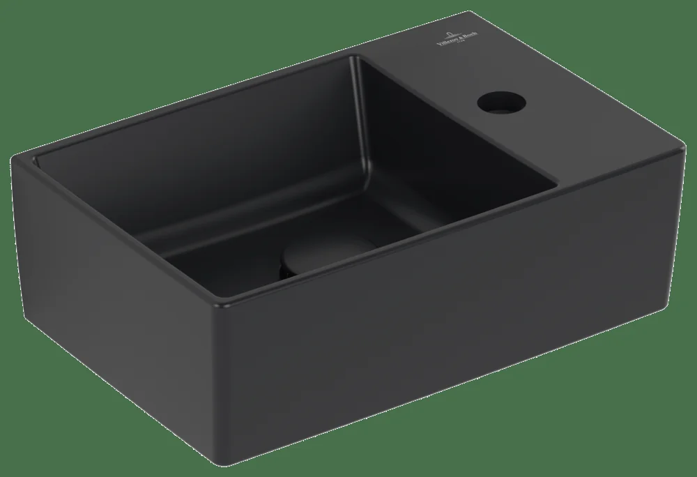 Villeroy & Boch Memento 2.0 Handwaschbecken Pure Black CeramicPlus 400x260mm