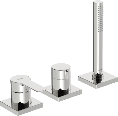 Einhebelmischer Fertigmontageset für Wanne/Brause LIGNA 0643 1-strahlig 75x75 mm Chrom Einhebelmischer Fertigmontageset für Wanne/Brause LIGNA 0643 1-strahlig 75x75 mm Chrom