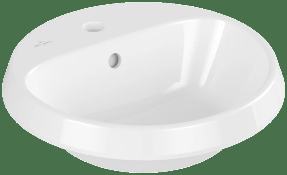 Villeroy & Boch Architectura Einbauwaschbecken 450x450mm Rund 1HL. m ÜL US n gl weAlpin
