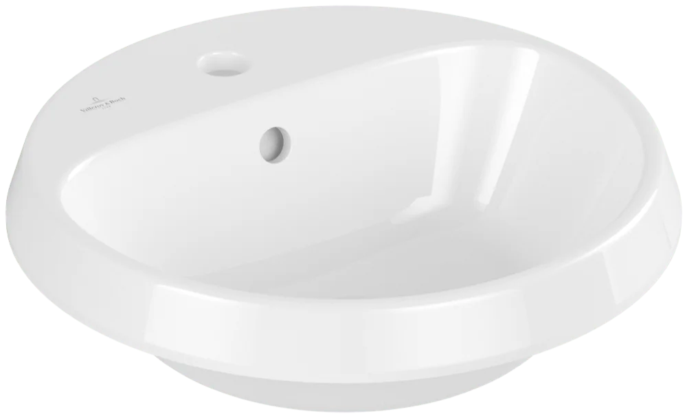Villeroy & Boch Einbauwaschbecken Architectura, 450x450x170mm, weiß Alpin, rund mit Überlauf