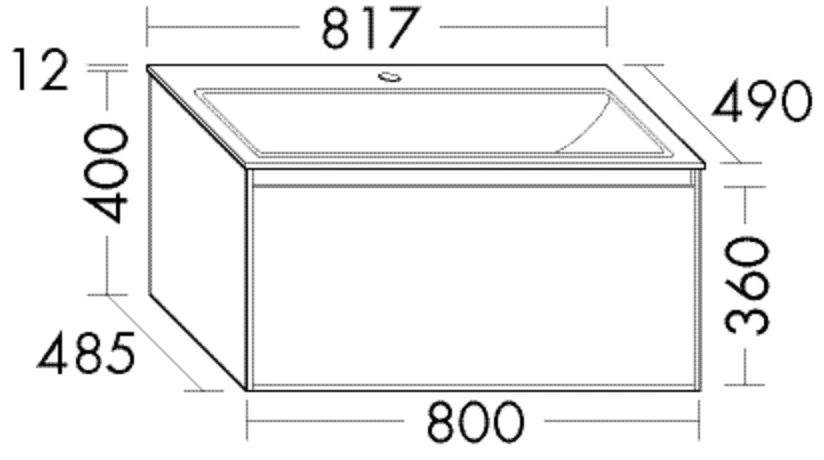 burgbad rc40Solitaire Keramik-Waschtisch inkl. WTU, Lack Matt, 490x817x412 burgbad rc40Solitaire Keramik-Waschtisch inkl. WTU, Lack Matt, 490x817x412