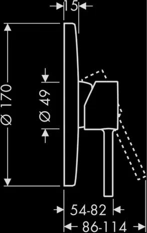 Brausenmischer Unterputz Axor Starck chrom Brausenmischer Unterputz Axor Starck chrom