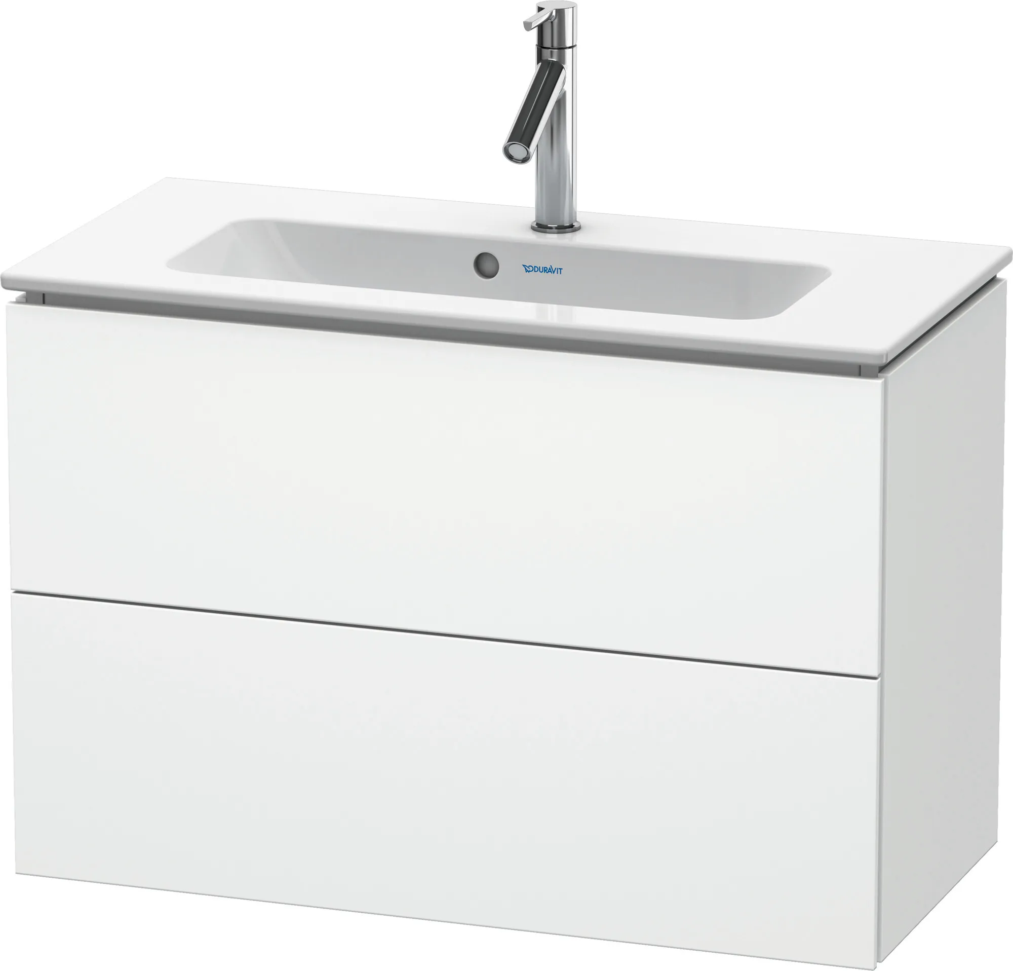 Duravit Waschtischunterschrank wandhängend „L-Cube“ 82 × 55 × 39,1 cm Weiß Matt Duravit Waschtischunterschrank wandhängend „L-Cube“ 82 × 55 × 39,1 cm Weiß Matt