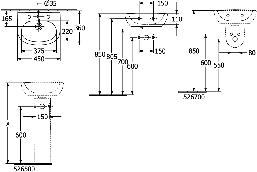 Ablaufhaube O.novo 526700, 210 x 230 x 270 mm, Weiß Alpin Ablaufhaube O.novo 526700, 210 x 230 x 270 mm, Weiß Alpin