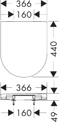 EluPura S WC Sitz mit Befestigung oben, SoftClose und QuickRelease Weiß