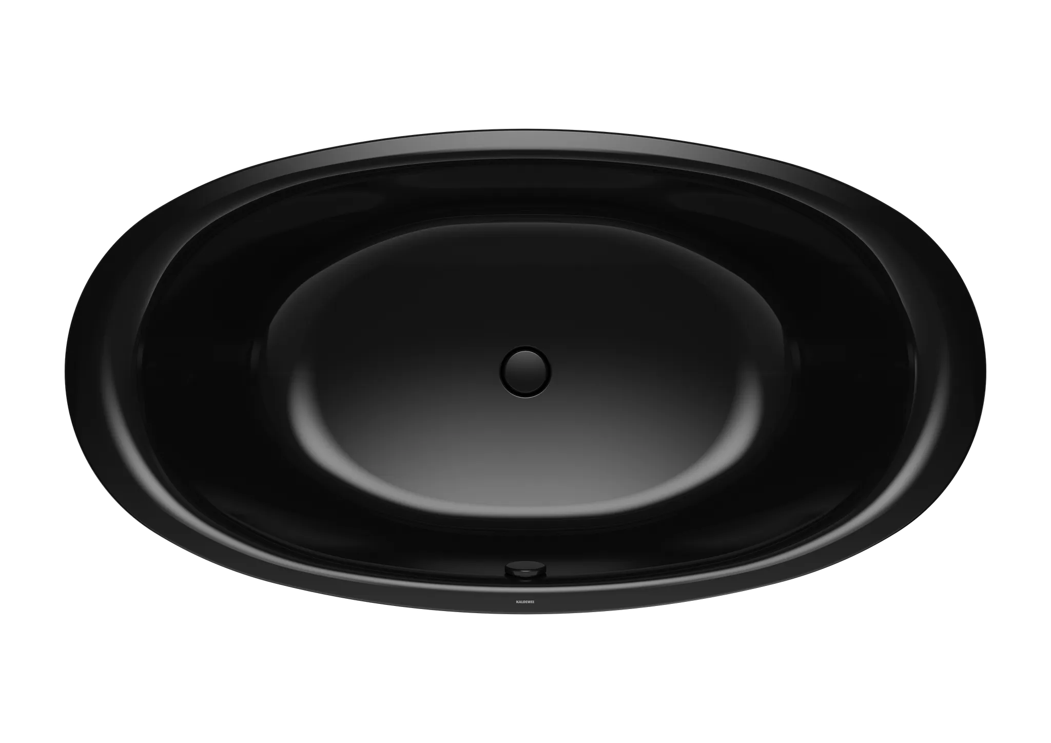 Kaldewei ELLIPSO DUO OVAL Badewanne, oval, 1900 x 1000 mm, schwarz, Perl-Effekt, mit Griffloch