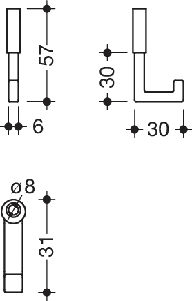 Hakenset für Duschkorb des Systems 100, Metall, verchromt, zur Befestigung an Duschkorbsystem 100 Hakenset für Duschkorb des Systems 100, Metall, verchromt, zur Befestigung an Duschkorbsystem 100