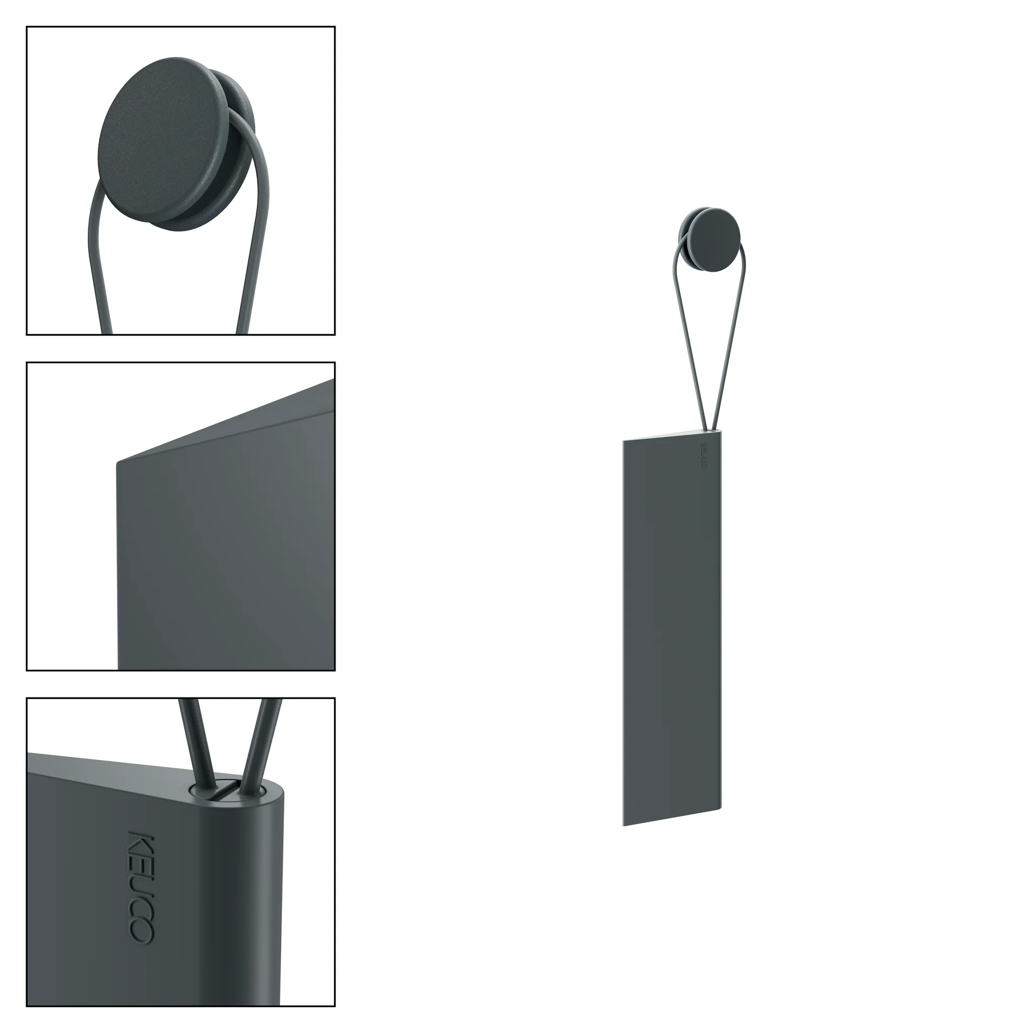 KEUCO Duschabzieher mit klebbarer Wandhalterung grau KEUCO Duschabzieher mit klebbarer Wandhalterung grau