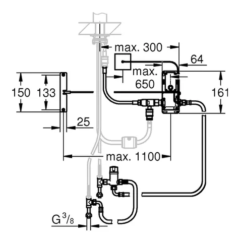 Grohe Foot Control Umrüstset 30309, Zubehör Einhandmischer Grohe Foot Control Umrüstset 30309, Zubehör Einhandmischer