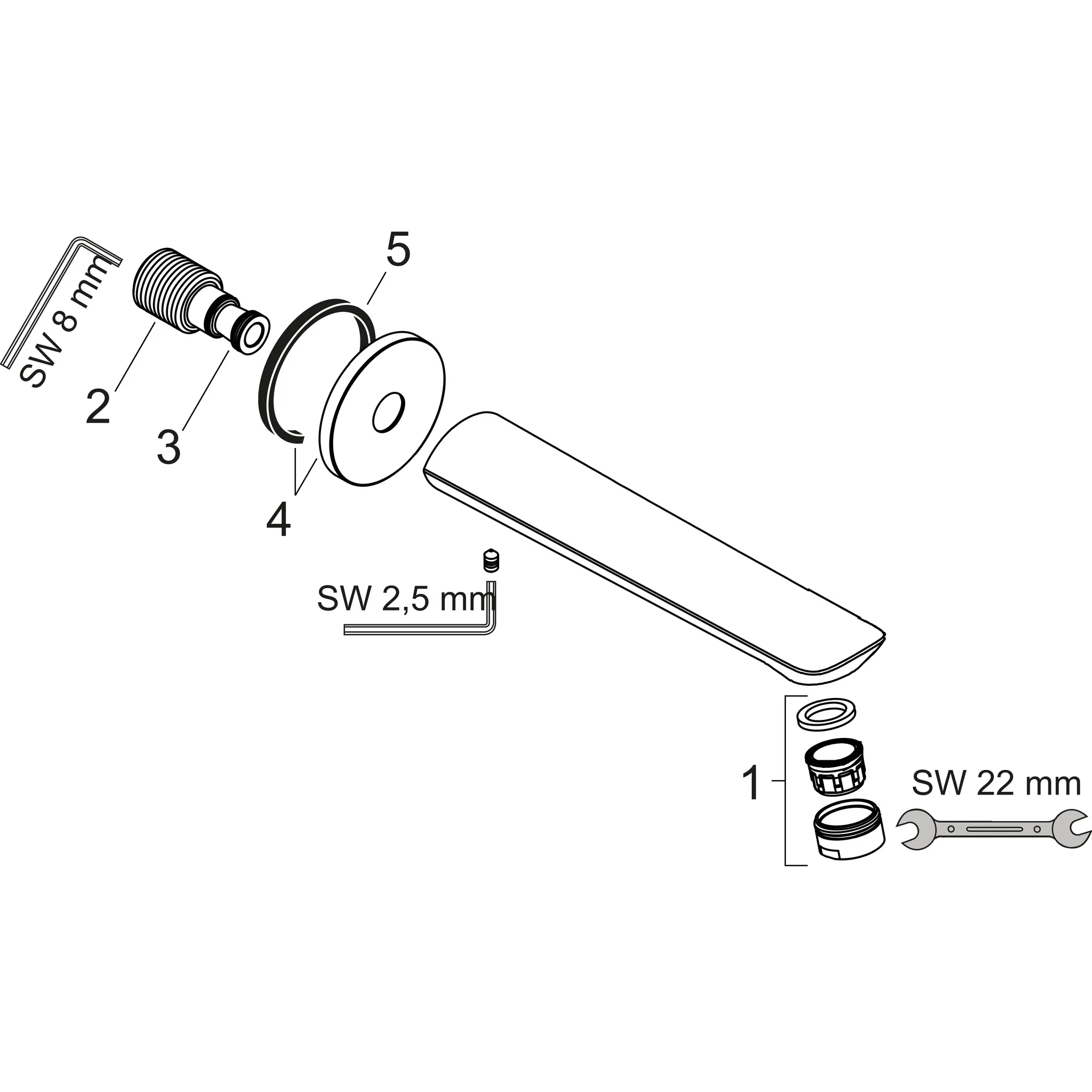 Hansgrohe Novus Wanneneinlauf Chrom, Ausladung 192 mm, Wandmontage, max. Durchfluss 20 l/min bei 3 bar, Anschluss G 3/4, Normalstrahl Hansgrohe Novus Wanneneinlauf Chrom, Ausladung 192 mm, Wandmontage, max. Durchfluss 20 l/min bei 3 bar, Anschluss G 3/4, Normalstrahl