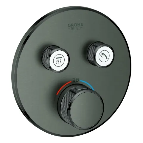 Thermostat Grohtherm SmartControl 29119, mit 2 Absperrventilen, Fertigmontageset für Rapido SmartBox, Wandrosette rund, chrom Thermostat Grohtherm SmartControl 29119, mit 2 Absperrventilen, Fertigmontageset für Rapido SmartBox, Wandrosette rund, chrom