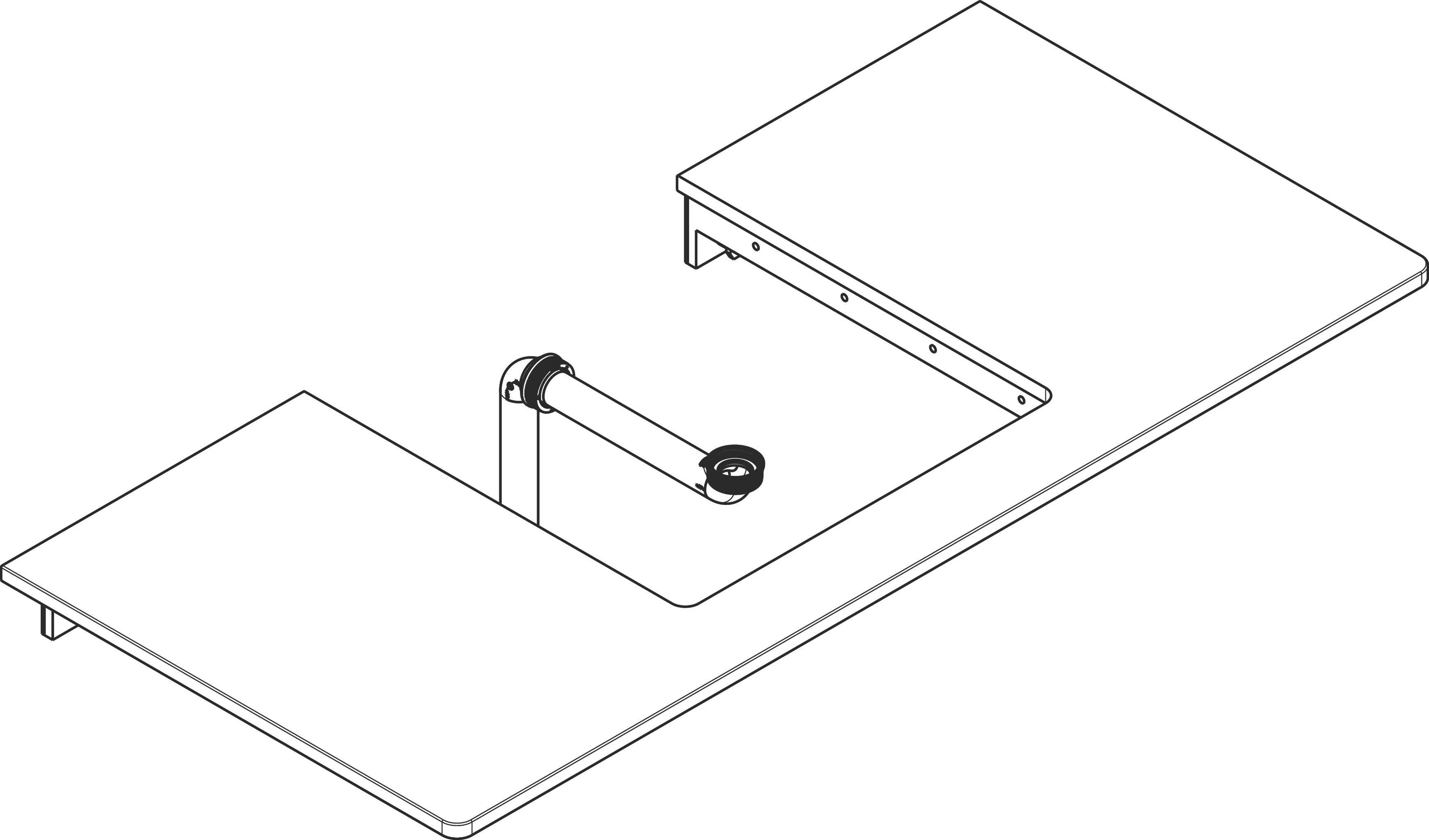 Hansgrohe Xelu Q Konsole, mittiger Beckenausschnitt für Aufsatzwaschtisch geschliffen, 1.180 x 540 mm, Weiße Hochglanz, Wandmontage mit Befestigungsmaterial