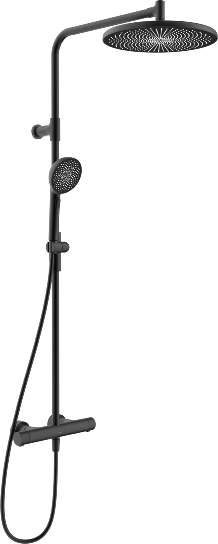 HansaAURELIA Regenbrause-Duscharmatur 4719 3-strahlig Matt-Schwarz