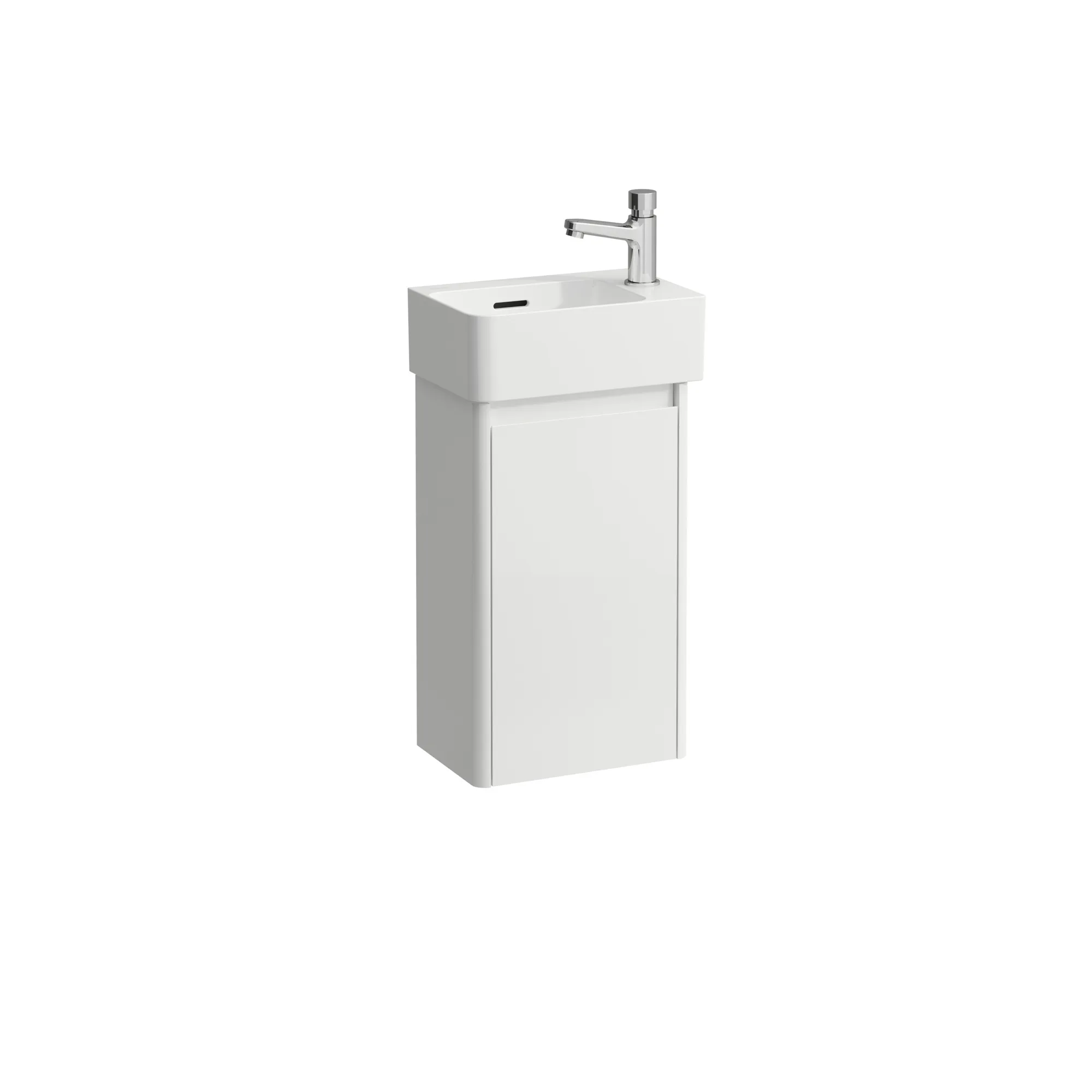 Waschtischunterbau BASE 2.0 für VAL 205x315x515 1 Tür Scharnier rechts mit Griffmulde für Waschtisch H815280 weiß matt