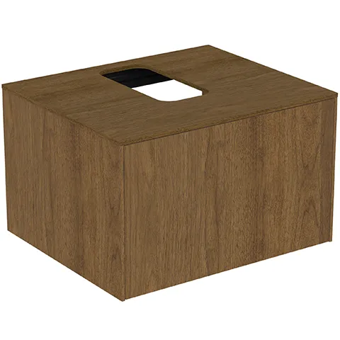 Ideal Standard Waschtischplatte Conca mittiger Ausschnitt, Walnuss Dunkel, 602x505mm Ideal Standard Waschtischplatte Conca mittiger Ausschnitt, Walnuss Dunkel, 602x505mm