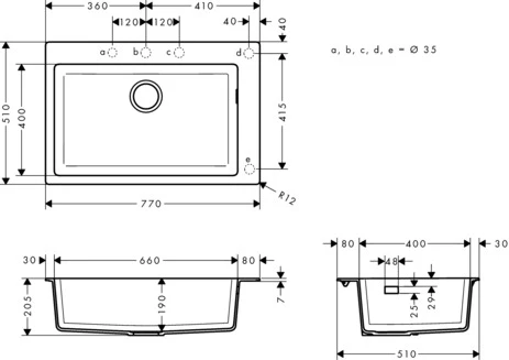 Einbauspüle 660 S510-F660 graphitschwarz