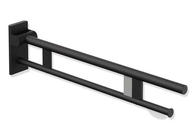 HEWI System 900 Mobiler Stützklappgriff Duo Design A Edelstahl, schwarz tiefmatt HEWI System 900 Mobiler Stützklappgriff Duo Design A Edelstahl, schwarz tiefmatt