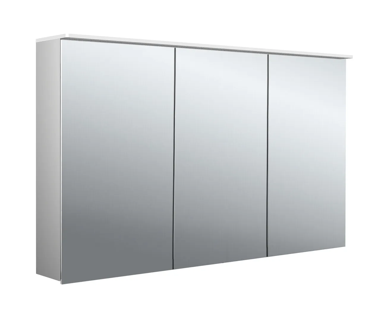 Lichtspiegelschrank pure 2 Design,Aufputz, mit Waschtischbeleuchtung,3 Tür, 1200mm