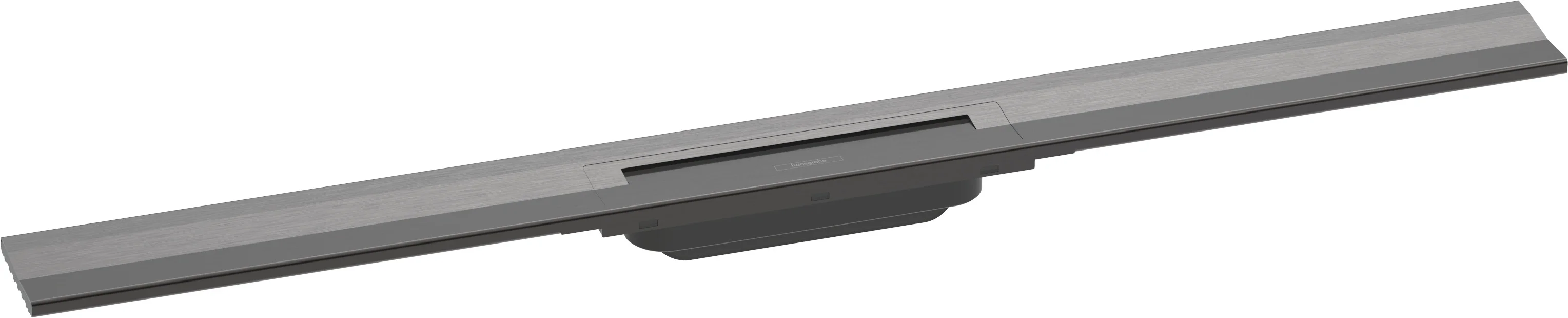Hansgrohe RainDrain Flex Duschrinne 900 mm, wandangebunden, Brushed Black Chrome, höhenverstellbar um 10 mm, bis zu 60 l/min Ablaufleistung