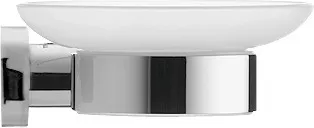 Duravit Seifenschale „D-Code“, Befestigung sichtbar, rechts 13,5 × 5,3 × 12 cm in chrom / weiß /