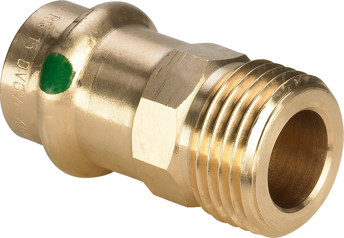 Viega Installationsmaterial „Sanpress“ 2211.4 in 15 mm × G1 / 2 Rotguss  Viega Installationsmaterial „Sanpress“ 2211.4 in 15 mm × G1 / 2 Rotguss
