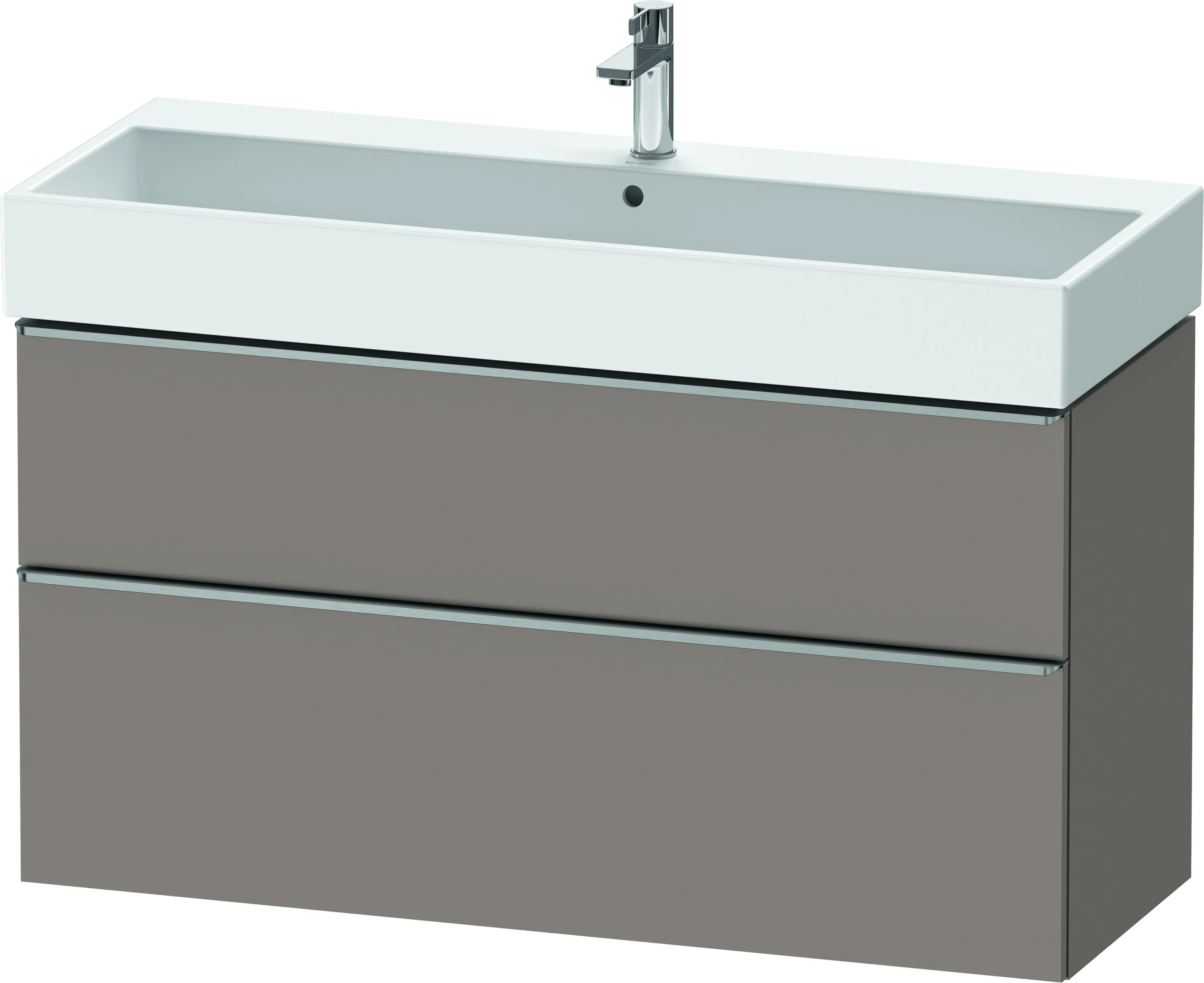 Duravit Waschtischunterschrank wandhängend „D-Neo“ 118,4 × 62,5 × 44,2 cm Basalt Matt