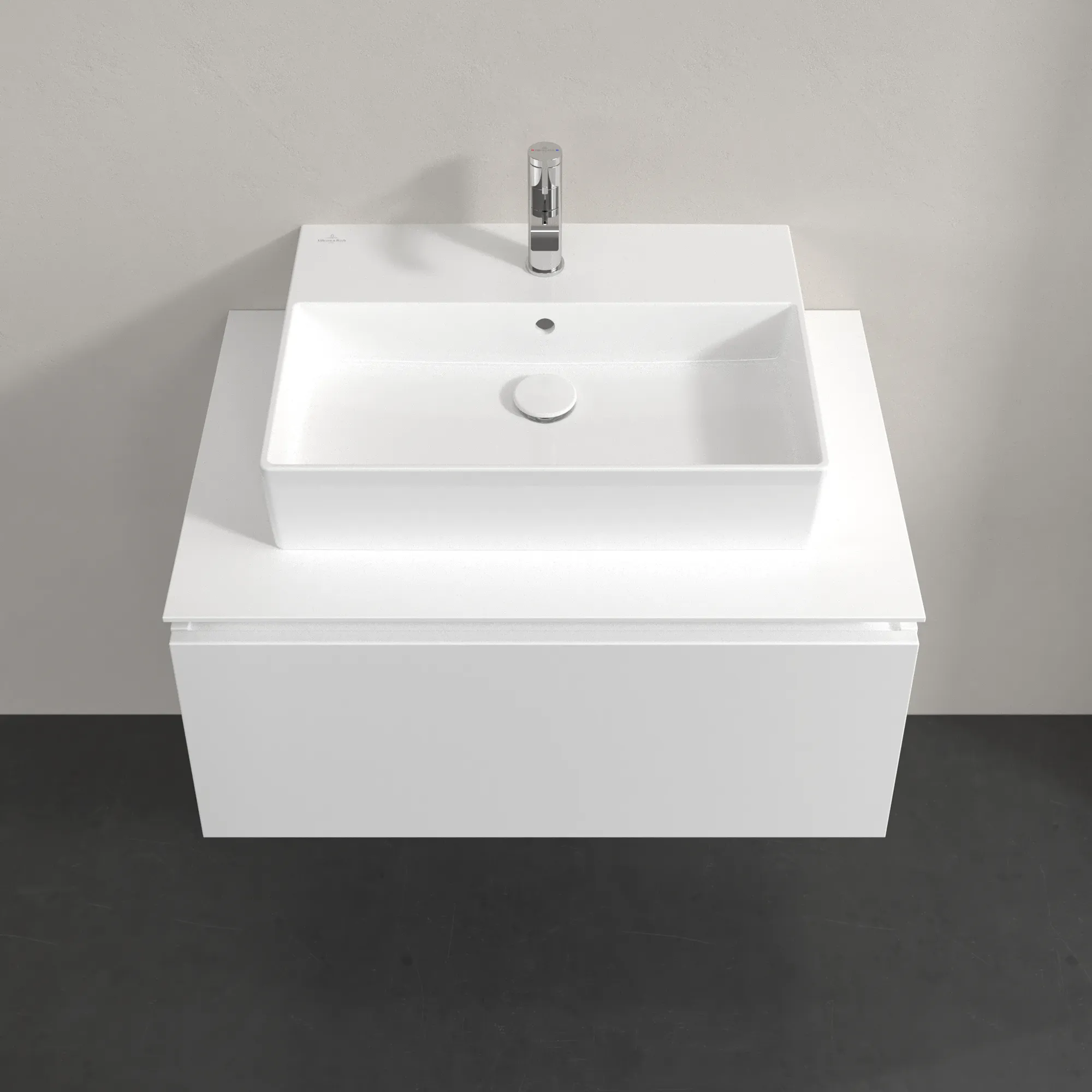 Villeroy & Boch Waschtischunterschrank „Legato“ für Schrankwaschtisch 800 × 380 × 500 mm Weiß Matt, für Becken mittig Villeroy & Boch Waschtischunterschrank „Legato“ für Schrankwaschtisch 800 × 380 × 500 mm Weiß Matt, für Becken mittig