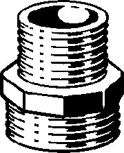 Viega „Sanfix“ Gewindestutzen vernickelt 3/4″ × 3/4″ Viega „Sanfix“ Gewindestutzen vernickelt 3/4″ × 3/4″