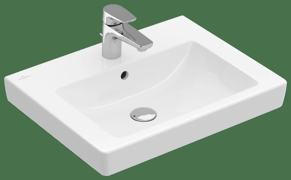 Villeroy & Boch Subway 2.0 Waschbecken 7113F5, Rechteck, 550x440mm, 1HL. m. ÜL., Weiß Alpin Villeroy & Boch Subway 2.0 Waschbecken 7113F5, Rechteck, 550x440mm, 1HL. m. ÜL., Weiß Alpin