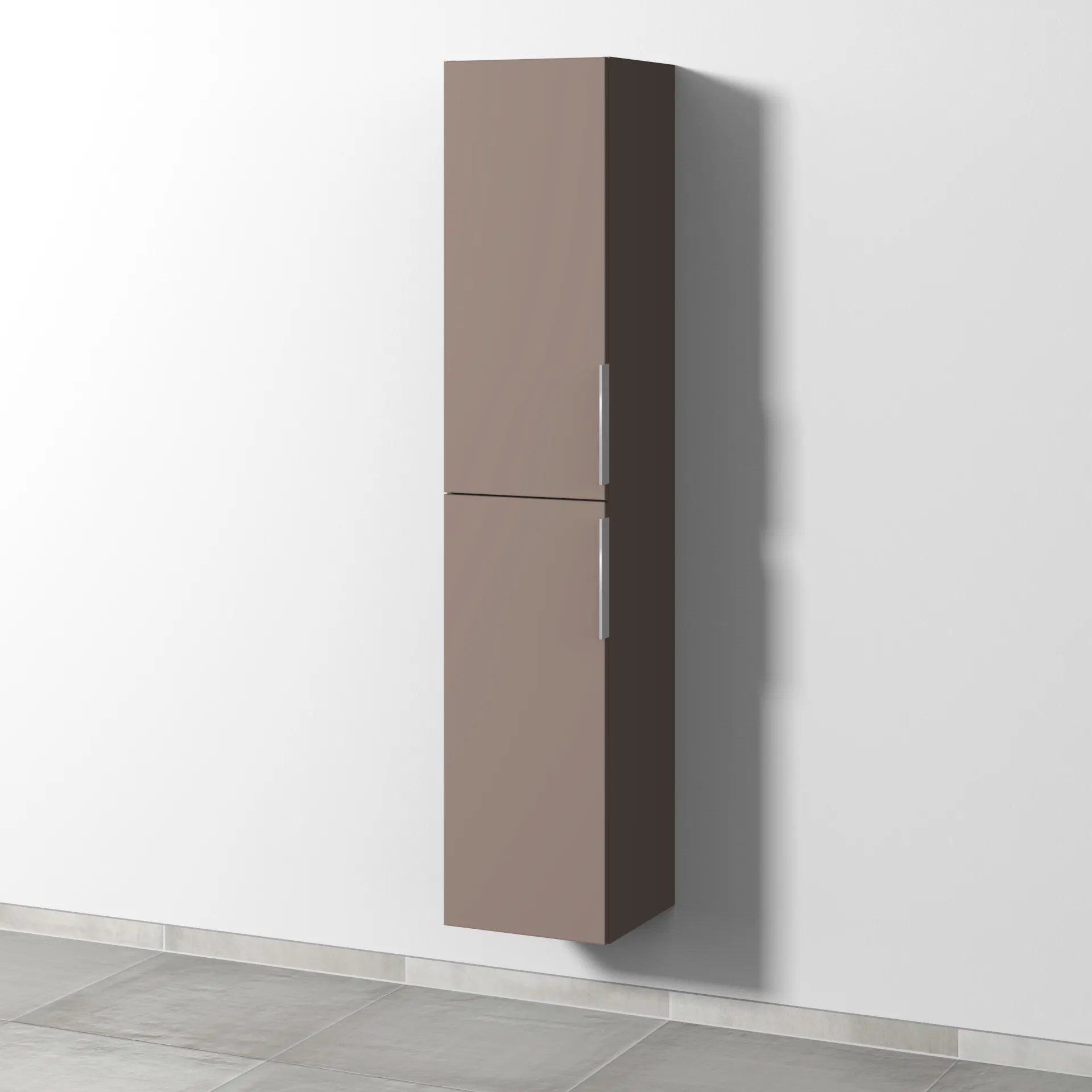 Sanipa Hochschrank „3way“ 350 × 1700 × 345 mm Anschlag links, in Taupe (matt), Anschlag links