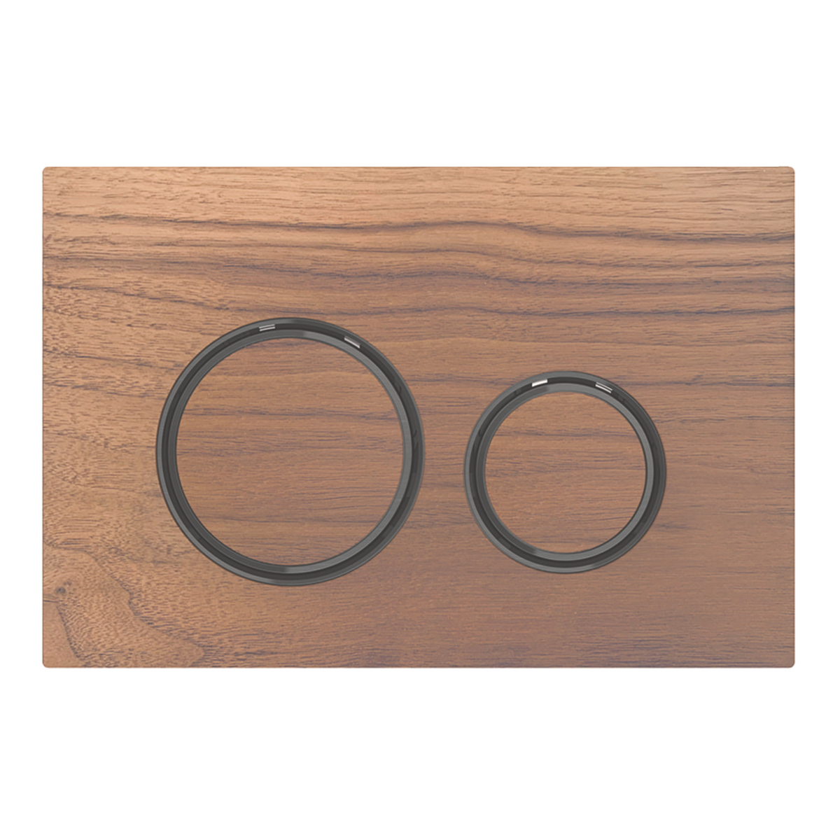 Sigma21 Betätigungsplatte für 2-Mengen-Spülung, Metallfarbe schwarzchrom: schwarzchrom, Nussbaum amerikanisch Sigma21 Betätigungsplatte für 2-Mengen-Spülung, Metallfarbe schwarzchrom: schwarzchrom, Nussbaum amerikanisch