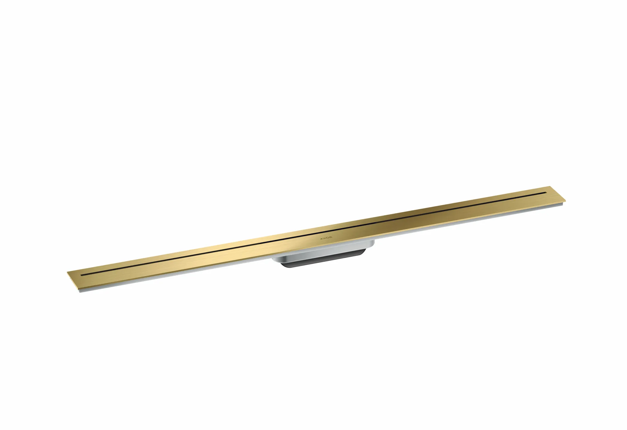 Hansgrohe AXOR Drain Fertigset Duschrinne 1000 mm Brushed Brass Edelstahl V2A frei im Raum bis 18 mm Fliesenstärke Hansgrohe AXOR Drain Fertigset Duschrinne 1000 mm Brushed Brass Edelstahl V2A frei im Raum bis 18 mm Fliesenstärke