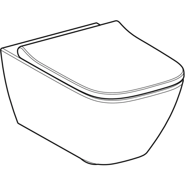 Wand-Tiefspül-WC Set mit WC-Sitz „Smyle Square“ geschlossene Form 35,5 × 37,5 × 54 cm ohne Spülrand Wand-Tiefspül-WC Set mit WC-Sitz „Smyle Square“ geschlossene Form 35,5 × 37,5 × 54 cm ohne Spülrand