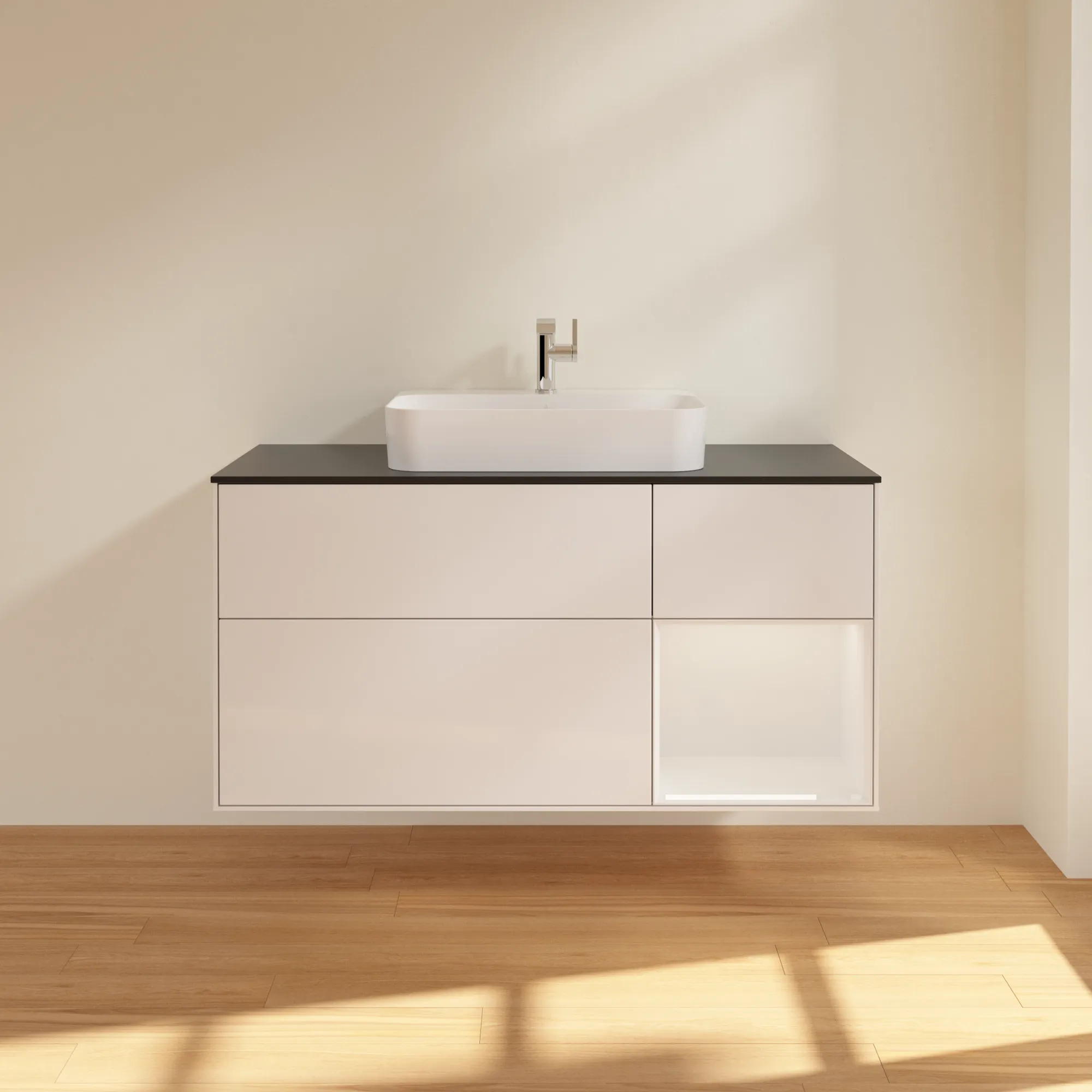 Villeroy & Boch Waschtischunterschrank „Finion“ für Schrankwaschtisch 1200 × 603 × 501 mm Glossy White Lacquer, für Becken mittig Villeroy & Boch Waschtischunterschrank „Finion“ für Schrankwaschtisch 1200 × 603 × 501 mm Glossy White Lacquer, für Becken mittig