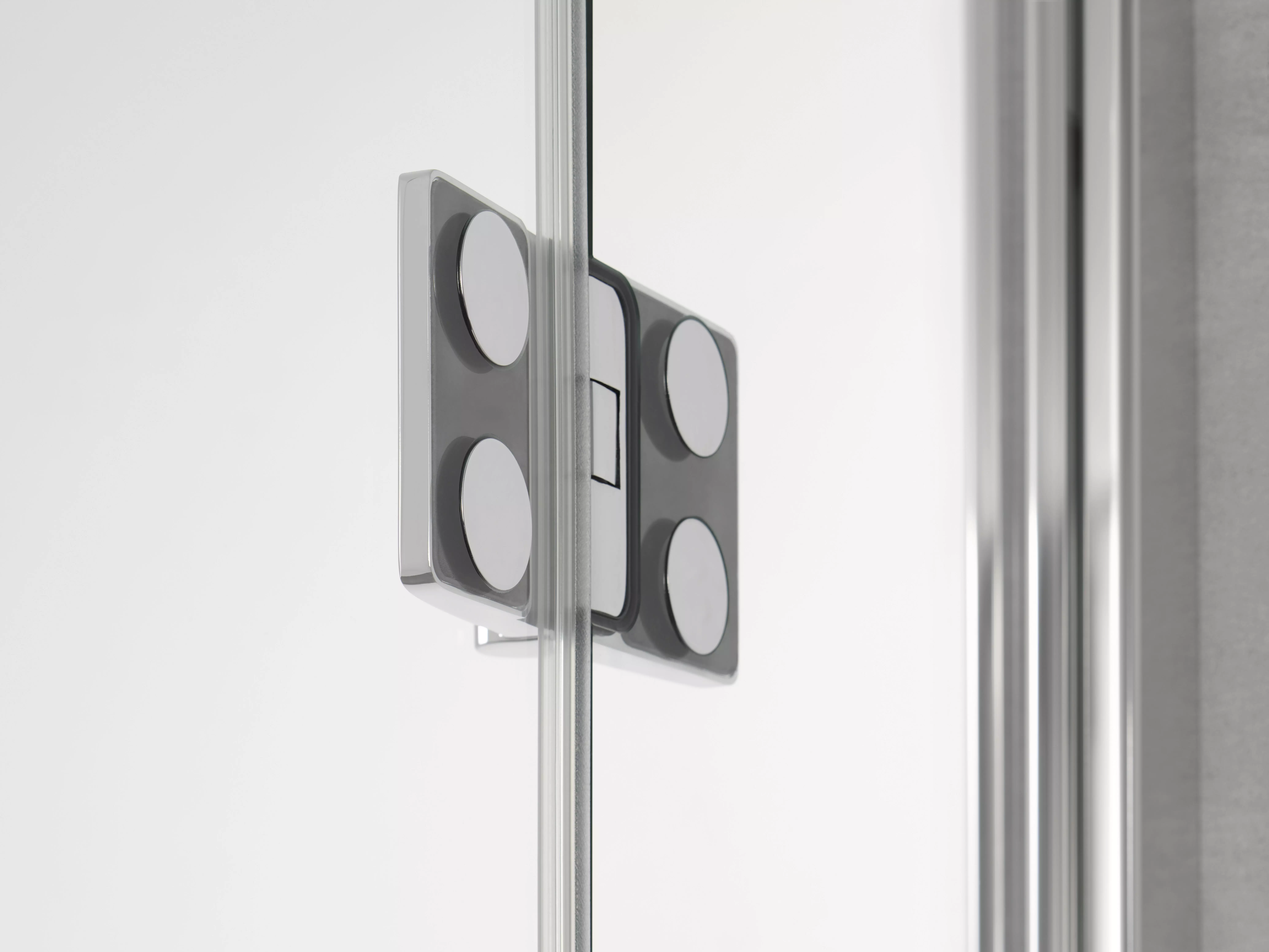 HSK teilgerahmt Sondermaß U-Form-Duschkabine „Aperto“ U-Kabine Glas Linea 01 (80 cm), Profile Schwarz-matt, Sondergröße