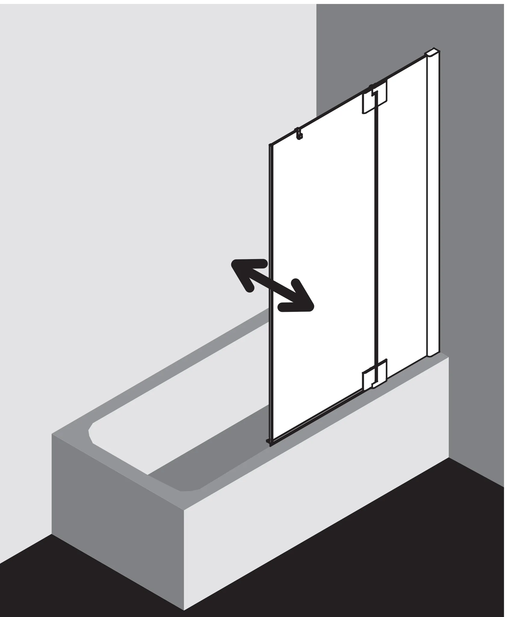 PASA XP PXDTR Pendelflügel mit Festfeld rechts, Höhe 1500 mm, Breitenverstellmaß 770-800 mm, Farbe Silber Mattglanz, Glas ESG Klar PASA XP PXDTR Pendelflügel mit Festfeld rechts, Höhe 1500 mm, Breitenverstellmaß 770-800 mm, Farbe Silber Mattglanz, Glas ESG Klar