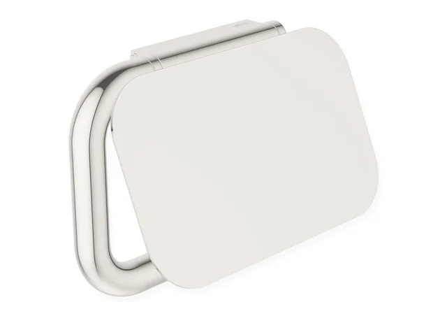 HEWI WC-Papierhalter mit Deckel Serie 480, PVD nickel glänzend, Breite 158 mm, Höhe 105 mm, Durchmesser 15 mm HEWI WC-Papierhalter mit Deckel Serie 480, PVD nickel glänzend, Breite 158 mm, Höhe 105 mm, Durchmesser 15 mm
