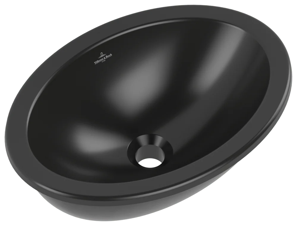Villeroy & Boch Unterbauwaschbecken Loop & Friends, oval, Pure Black CeramicPlus, 430 x 290 mm, Höhe 185 mm Villeroy & Boch Unterbauwaschbecken Loop & Friends, oval, Pure Black CeramicPlus, 430 x 290 mm, Höhe 185 mm