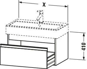 Duravit Waschtischunterschrank wandhängend „Ketho“ 115 × 41 × 44 cm Basalt Matt Duravit Waschtischunterschrank wandhängend „Ketho“ 115 × 41 × 44 cm Basalt Matt