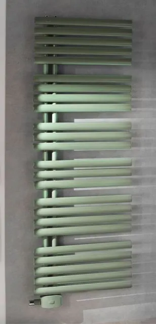 BEMM Design-Heizkörper „Ellipsis B“ 50 × 88,5 cm in Graualuminium (RAL 9007)