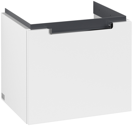 Villeroy & Boch Waschtischunterschrank „Subway 2.0“ 48,5 × 42 × 37,9 × 37,9 cm in Weiß Matt, mittig, ohne Beleuchtung