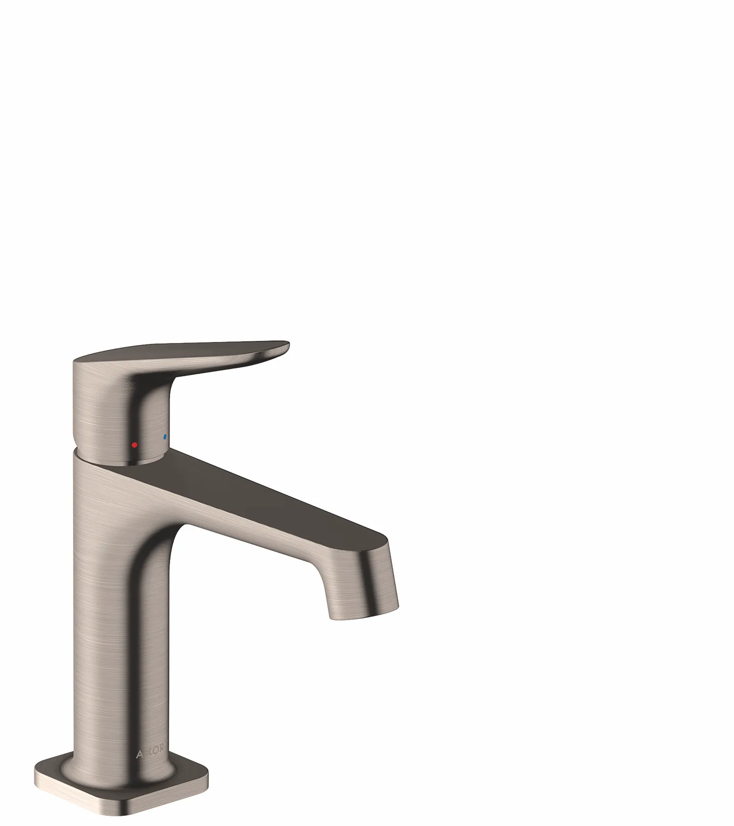Hansgrohe AXOR Citterio M Einhebel-Waschtischmischer 100 mit Zugstangen-Ablaufgarnitur, Edelstahl Optic