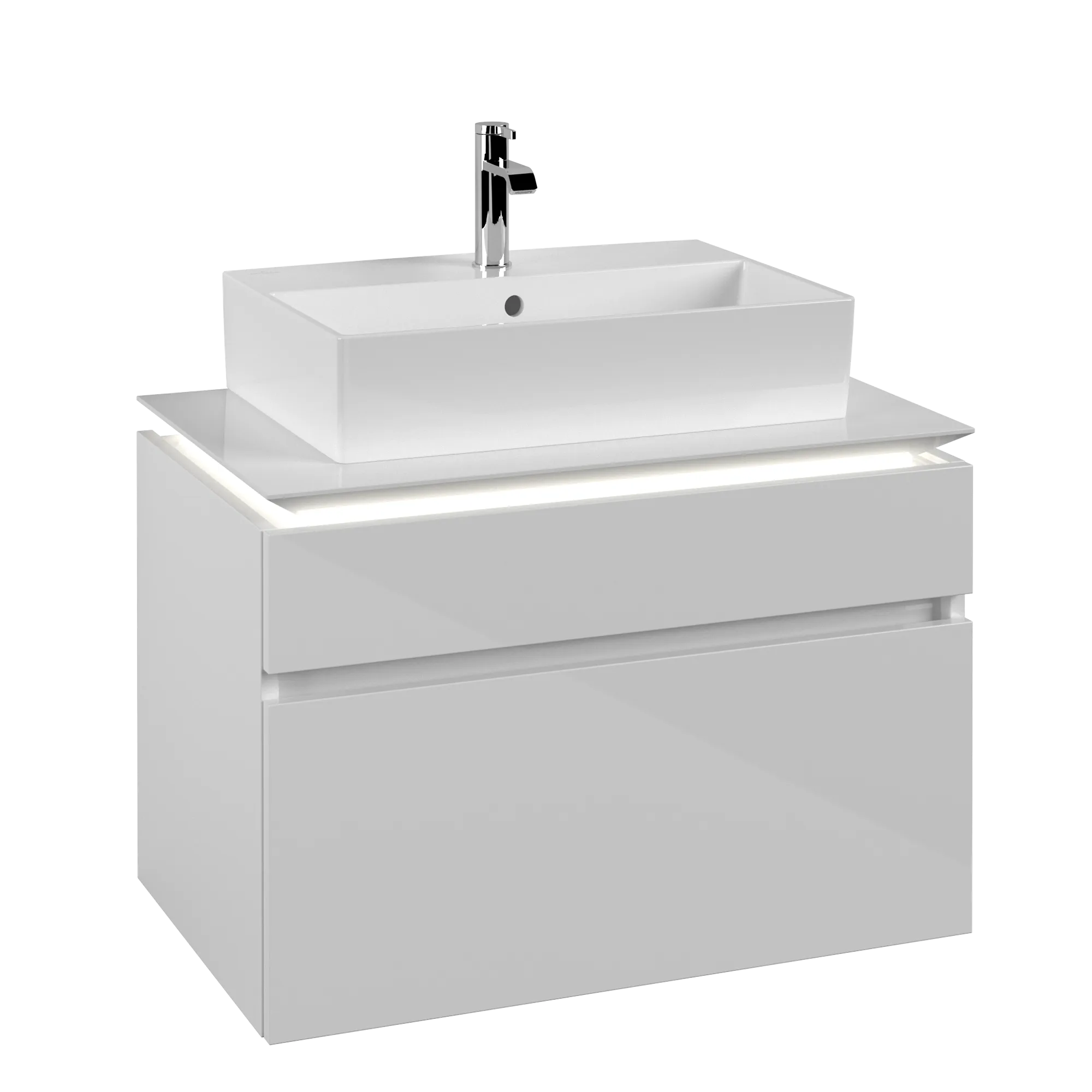 Villeroy & Boch Waschtischunterschrank „Legato“ für Schrankwaschtisch 800 × 550 × 500 mm Glossy White, für Becken mittig Villeroy & Boch Waschtischunterschrank „Legato“ für Schrankwaschtisch 800 × 550 × 500 mm Glossy White, für Becken mittig
