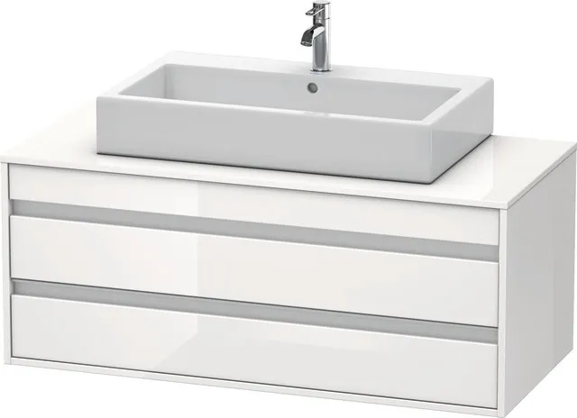 Duravit Waschtischunterschrank wandhängend „Ketho“ 120 × 49,6 × 55 cm Weiß Hochglanz