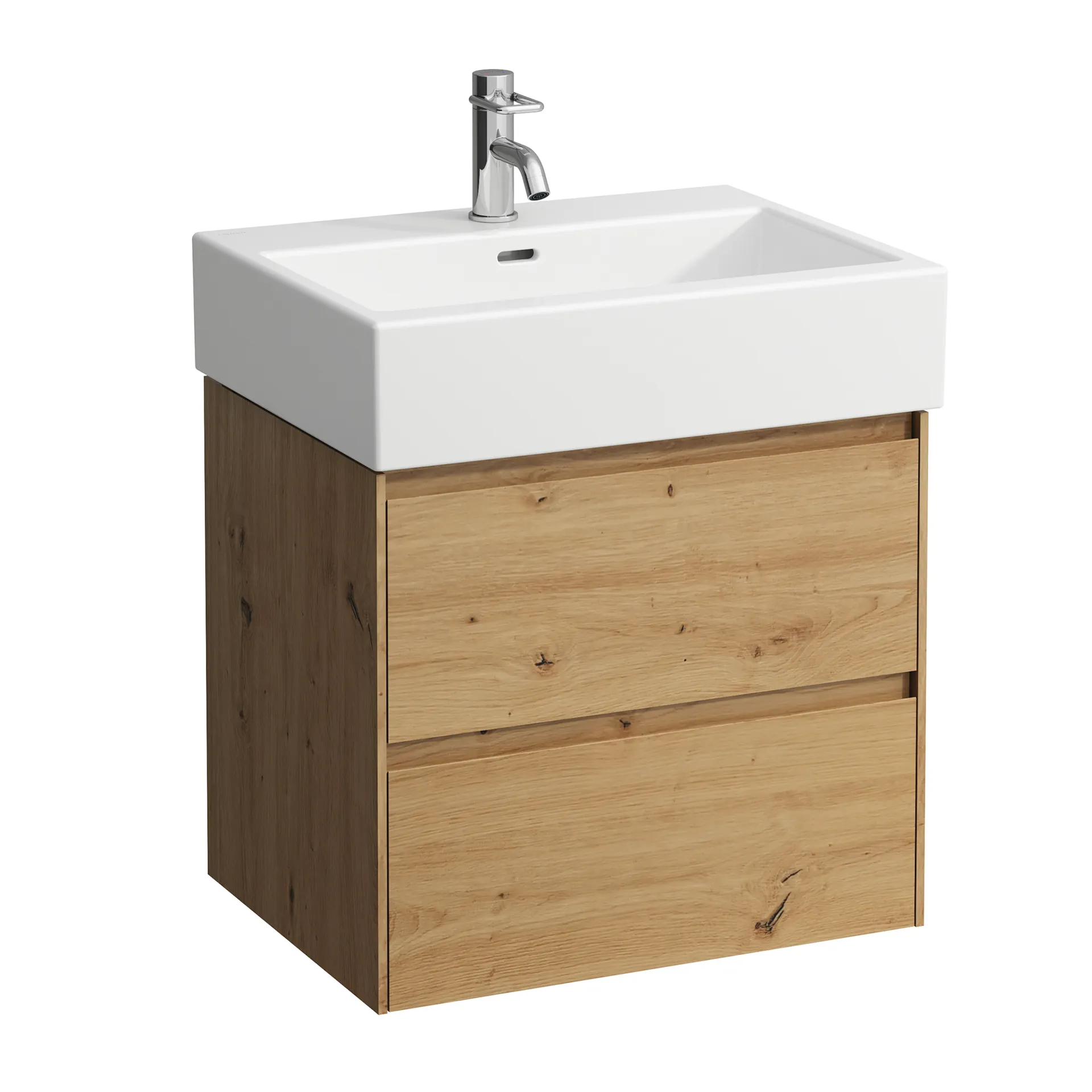 Laufen Waschtischunterbau LANI Wildeiche, 442x584x515 mm, 2 Schubladen mit Vollauszug und Soft-Close Funktion Laufen Waschtischunterbau LANI Wildeiche, 442x584x515 mm, 2 Schubladen mit Vollauszug und Soft-Close Funktion