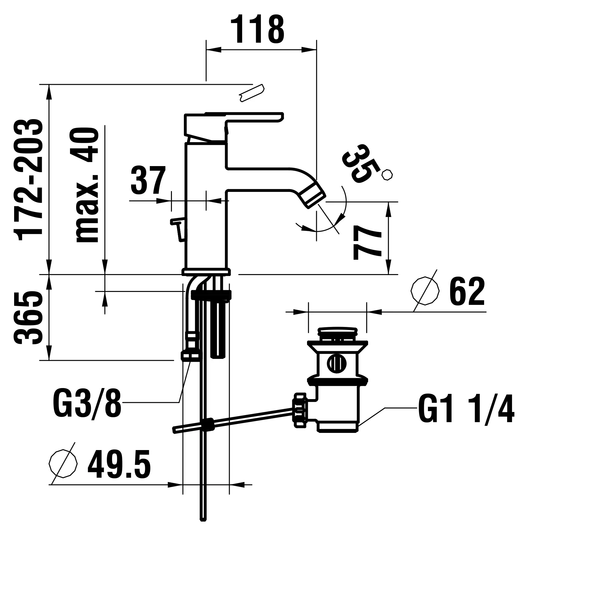 Einhebel-Waschtischmischer Lua Eco+ Ausladung 118 mm Festauslauf Eco+ Funktion: Kaltwasser bei mittiger Hebelstellung Patrone Hebel komplett Luftmischdüse 18.5x1 PCA Ablaufventil Durchfluss/Geräuschgruppe: 4.2 l/min (3 bar) / II, chrom Einhebel-Waschtischmischer Lua Eco+ Ausladung 118 mm Festauslauf Eco+ Funktion: Kaltwasser bei mittiger Hebelstellung Patrone Hebel komplett Luftmischdüse 18.5x1 PCA Ablaufventil Durchfluss/Geräuschgruppe: 4.2 l/min (3 bar) / II, chrom