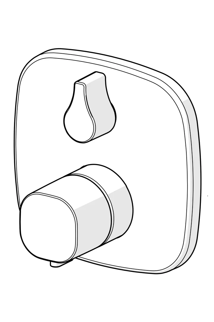 HansaLIVING Duscharmatur Fertigmontageset für Brausebatterie 8113 Rosette soft edge Chrom HansaLIVING Duscharmatur Fertigmontageset für Brausebatterie 8113 Rosette soft edge Chrom