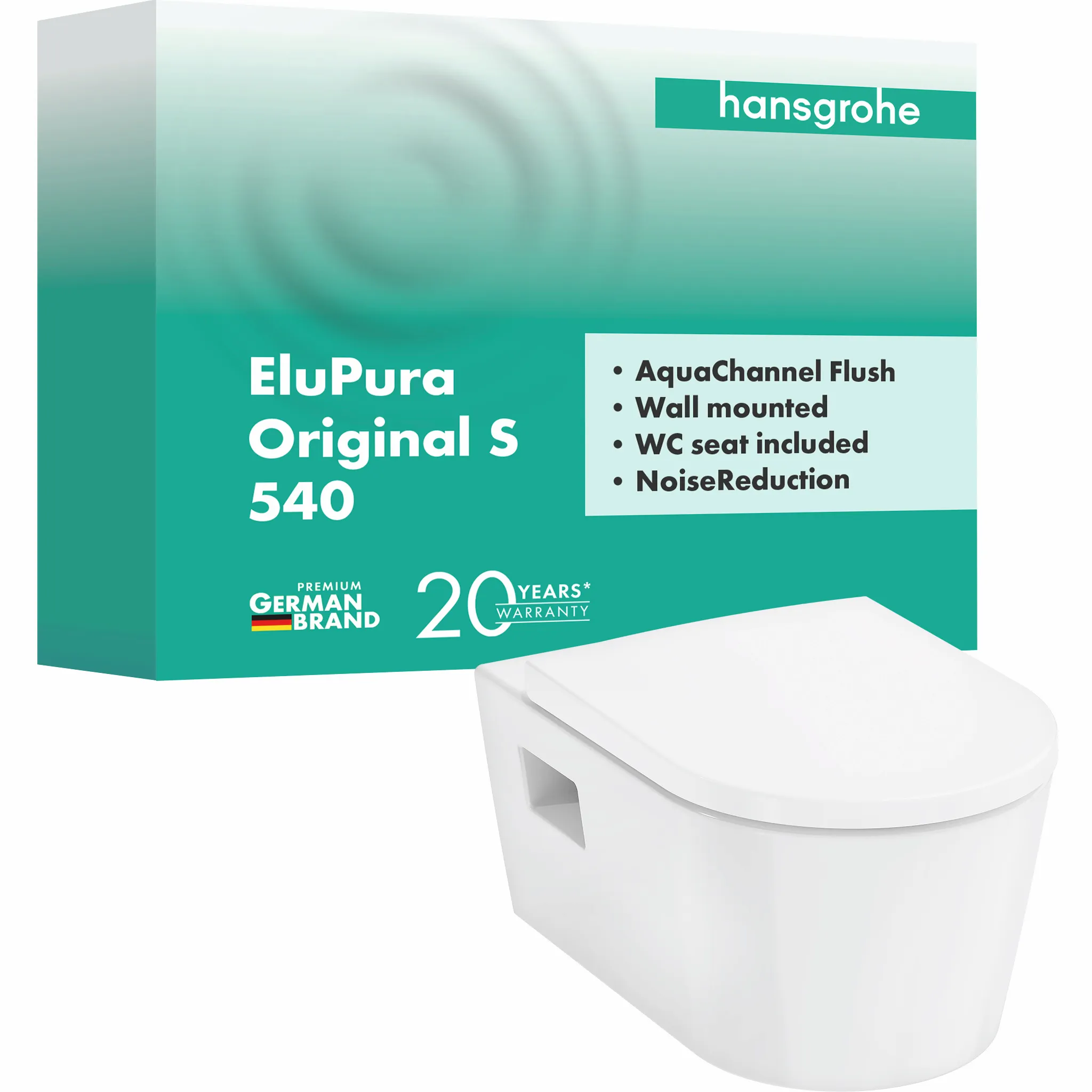 Hansgrohe EluPura Original S Wand WC Set, Weiß Hansgrohe EluPura Original S Wand WC Set, Weiß